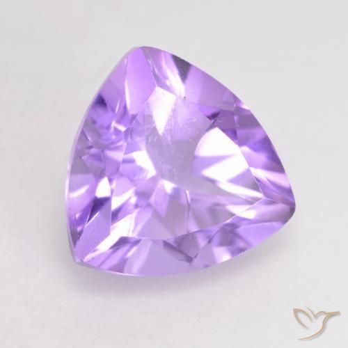 Ametista Viola rosato chiaro naturale da 1.78 ct, Taglio trillion, VS