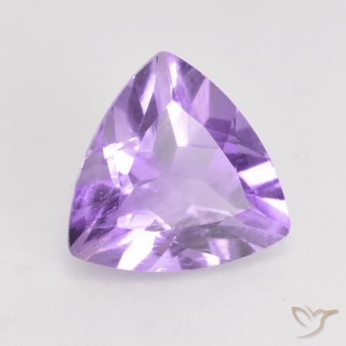 Ametista Viola medio naturale da 1.51 ct, Taglio trillion, VS