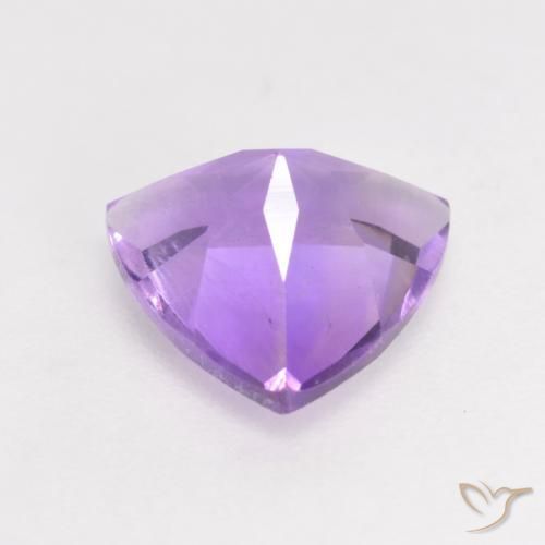 Ametista Viola medio naturale da 1.51 ct, Taglio trillion, VS