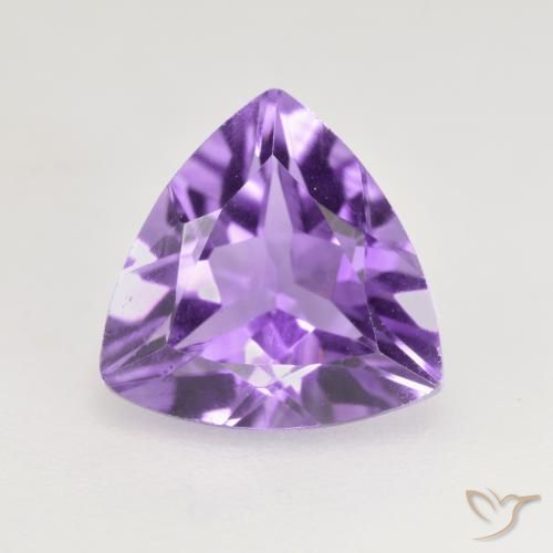 1.45ct Naturale Viola medio Ametista, Taglio trillion, VS, Photo A