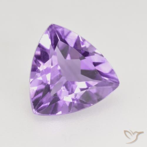 Ametista Viola medio naturale da 1.45 ct, Taglio trillion, VS