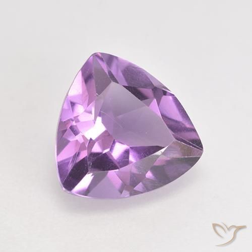 Ametista Viola tendente al rosa naturale da 1.61 ct, Taglio trillion, VS