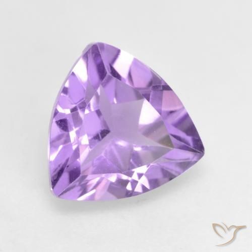 Ametista Viola medio naturale da 1.53 ct, Taglio trillion, VS