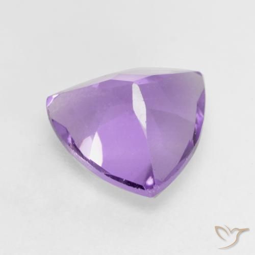 Ametista Viola medio naturale da 1.53 ct, Taglio trillion, VS