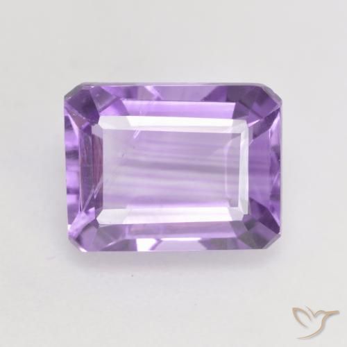 2.40ct Naturale Viola medio Ametista, Taglio smeraldo, VS