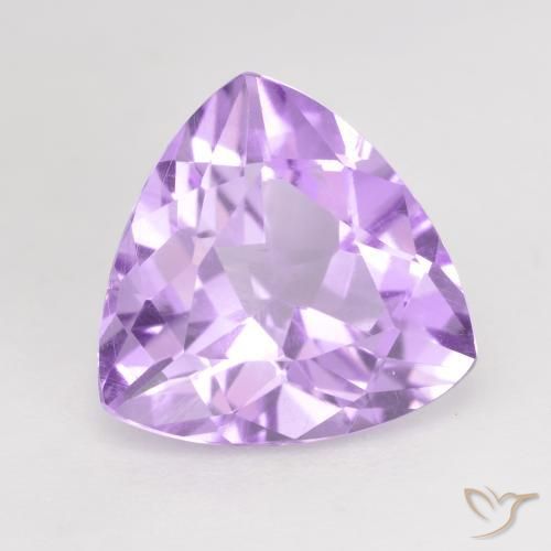 Ametista Viola medio naturale da 2.58 ct, Taglio trillion, VS