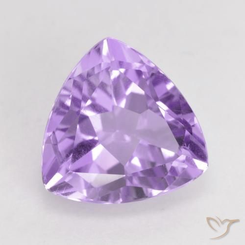 Ametista Viola medio naturale da 2.89 ct, Taglio trillion, VVS-VS