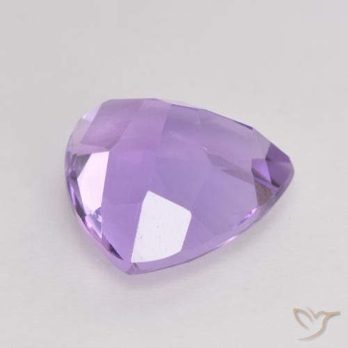 Ametista Viola medio naturale da 2.89 ct, Taglio trillion, VVS-VS