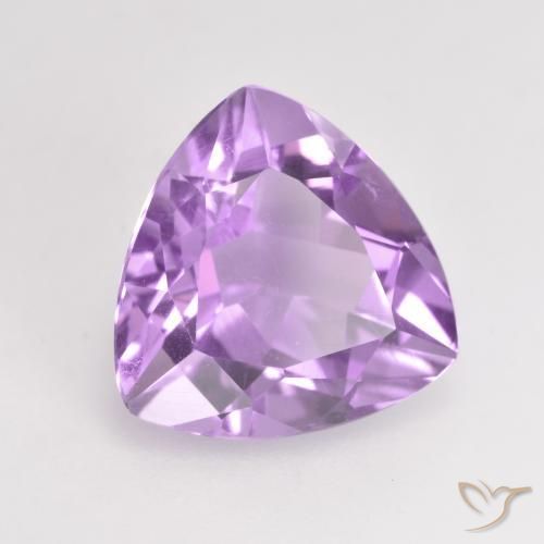 Ametista Viola tendente al rosa naturale da 2.89 ct, Taglio trillion, VS
