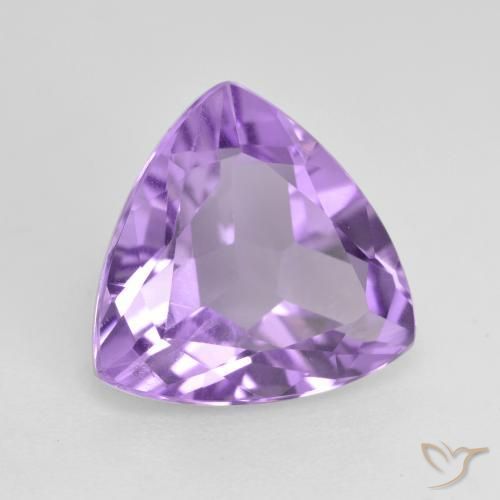 Ametista Viola medio naturale da 2.60 ct, Taglio trillion, VS