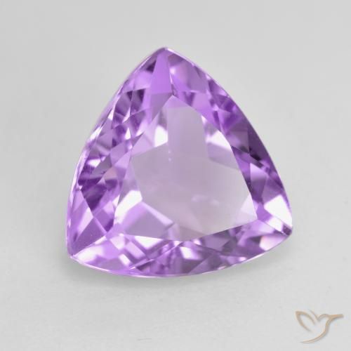 Ametista Viola violaceo intenso naturale da 2.79 ct, Taglio trillion, VS