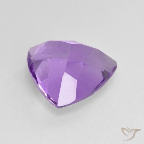 Ametista Viola violaceo intenso naturale da 2.79 ct, Taglio trillion, VS