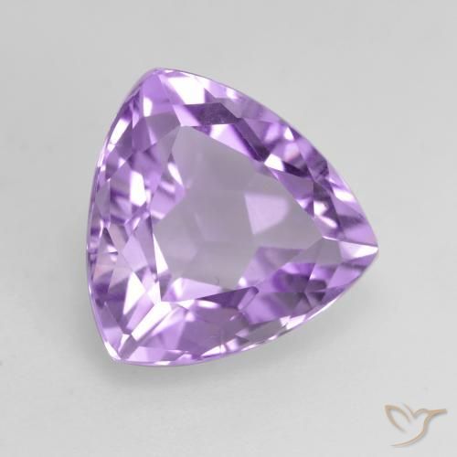 Ametista Viola tendente al rosa naturale da 3.12 ct, Taglio trillion, VS