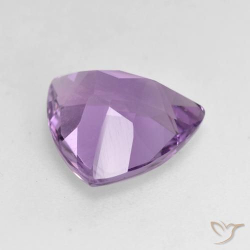 Ametista Viola violaceo medio naturale da 2.70 ct, Taglio trillion, VS