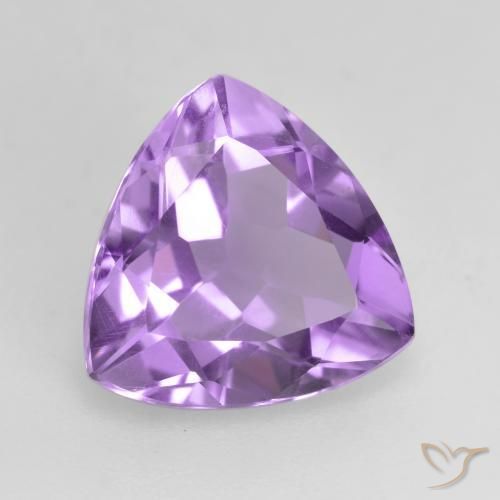 Ametista Viola medio naturale da 2.60 ct, Taglio trillion, VS