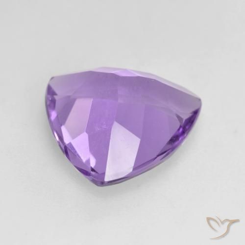 Ametista Viola medio naturale da 2.60 ct, Taglio trillion, VS