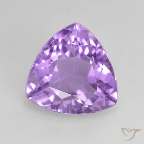 Ametista Viola tendente al rosa naturale da 3.00 ct, Taglio trillion, VS