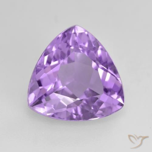 Ametista Viola tendente al rosa naturale da 3.00 ct, Taglio trillion, VS