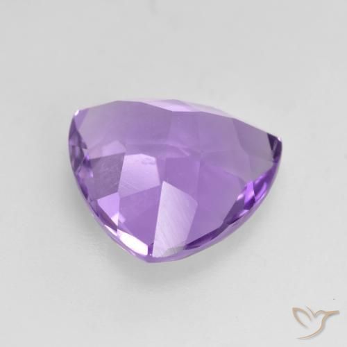 Ametista Viola tendente al rosa naturale da 3.00 ct, Taglio trillion, VS