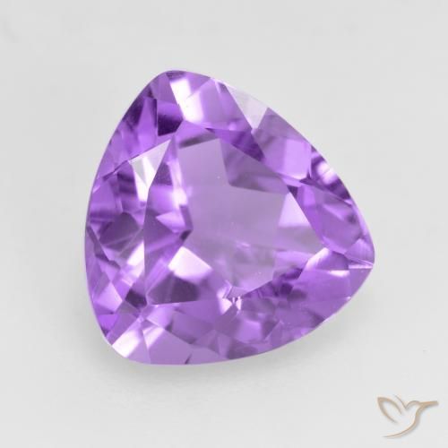 Ametista Viola medio naturale da 2.79 ct, Taglio trillion, VS