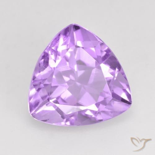 Ametista Viola rosato brillante naturale da 2.91 ct, Taglio trillion, VVS-VS