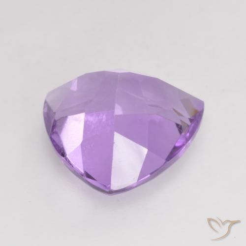 Ametista Viola rosato brillante naturale da 2.91 ct, Taglio trillion, VVS-VS