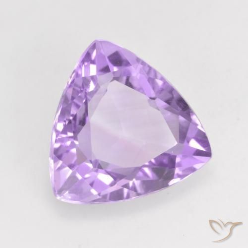 Ametista Viola chiaro naturale da 2.80 ct, Taglio trillion, VVS-VS