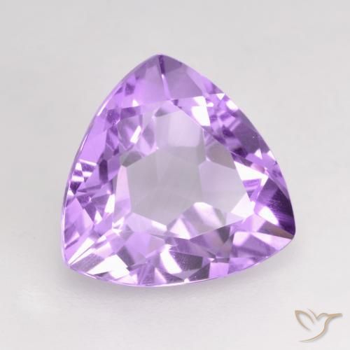Ametista Viola rosato brillante naturale da 2.90 ct, Taglio trillion, VVS-VS