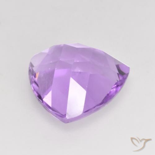 Ametista Viola rosato brillante naturale da 2.90 ct, Taglio trillion, VVS-VS