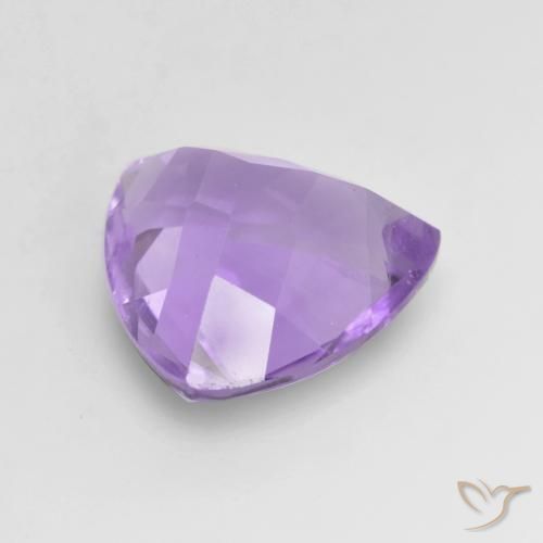 Ametista Viola medio naturale da 2.70 ct, Taglio trillion, VVS-VS