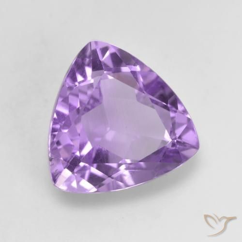 Ametista Viola medio naturale da 2.68 ct, Taglio trillion, VVS-VS
