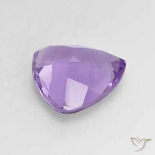 Ametista Viola medio naturale da 2.68 ct, Taglio trillion, VVS-VS