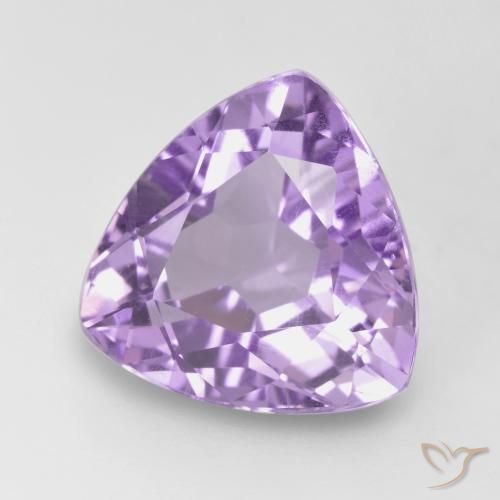 Ametista Viola medio naturale da 3.06 ct, Taglio trillion, VVS-VS