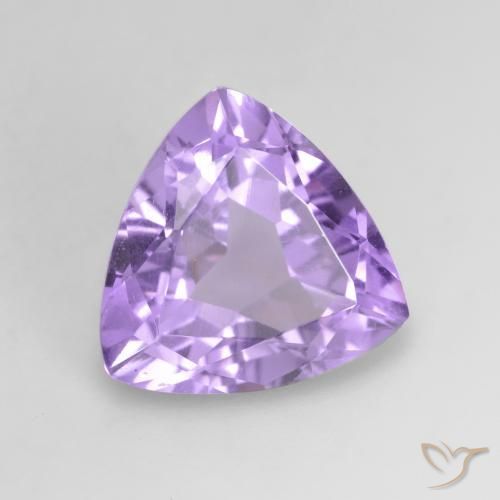 Ametista Viola medio naturale da 2.66 ct, Taglio trillion, VVS-VS