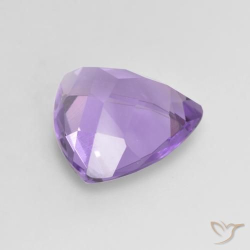 Ametista Viola medio naturale da 2.66 ct, Taglio trillion, VVS-VS