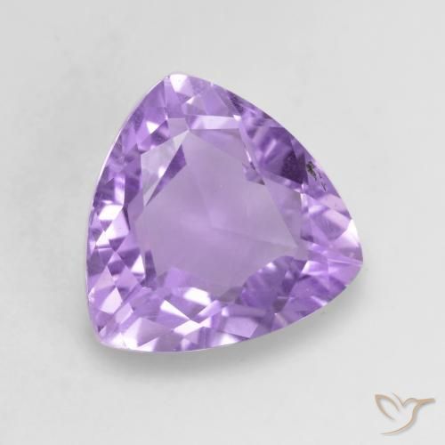 Ametista Viola medio naturale da 2.53 ct, Taglio trillion, VVS-VS