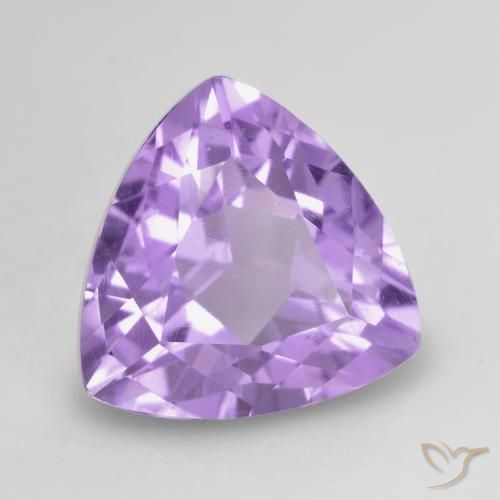 Ametista Viola medio naturale da 3.03 ct, Taglio trillion, VVS-VS