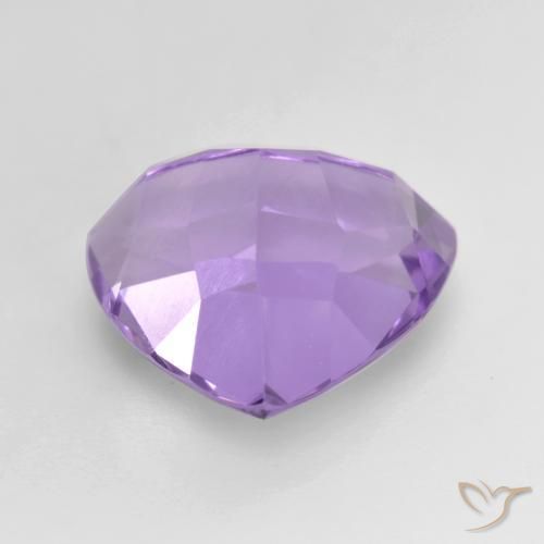 Ametista Viola medio naturale da 3.03 ct, Taglio trillion, VVS-VS