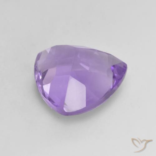 Ametista Viola medio naturale da 2.96 ct, Taglio trillion, VVS-VS