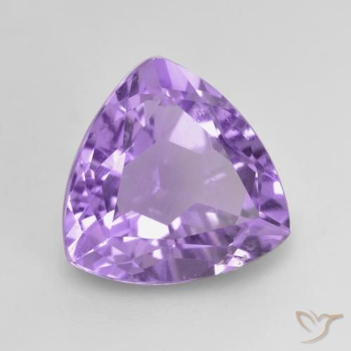 Ametista Viola medio naturale da 3.14 ct, Taglio trillion, VVS-VS