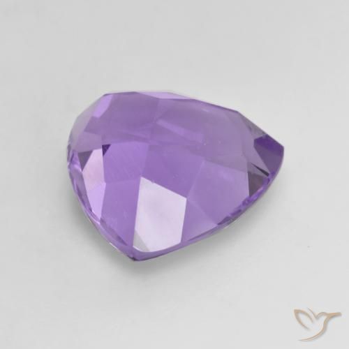 Ametista Viola medio naturale da 3.14 ct, Taglio trillion, VVS-VS