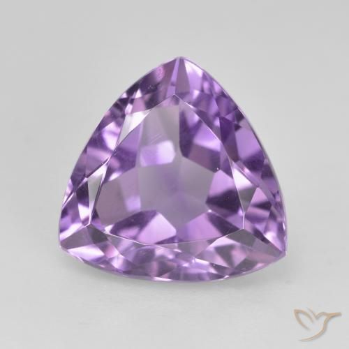 Ametista Viola medio naturale da 3.16 ct, Taglio trillion, VVS-VS