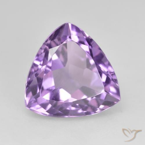 Ametista Viola medio naturale da 3.16 ct, Taglio trillion, VVS-VS