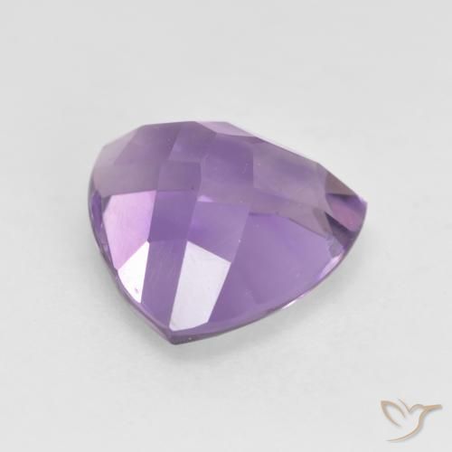 Ametista Viola medio naturale da 3.16 ct, Taglio trillion, VVS-VS