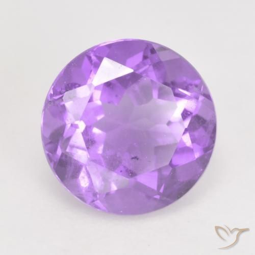 Ametista Viola chiaro naturale da 1.17 ct, Rotondo, VS