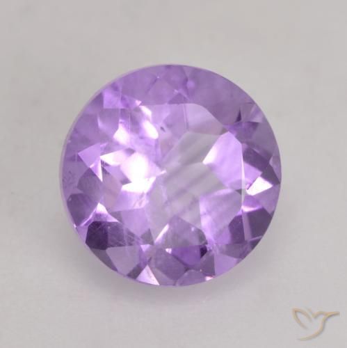 Ametista Viola medio naturale da 1.22 ct, Rotondo, VS
