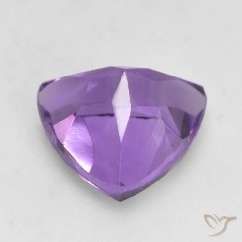 Ametista Viola medio naturale da 1.56 ct, Taglio trillion, VVS-VS