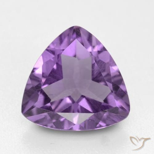 1.52ct Naturale Viola medio Ametista, Taglio trillion, VVS-VS