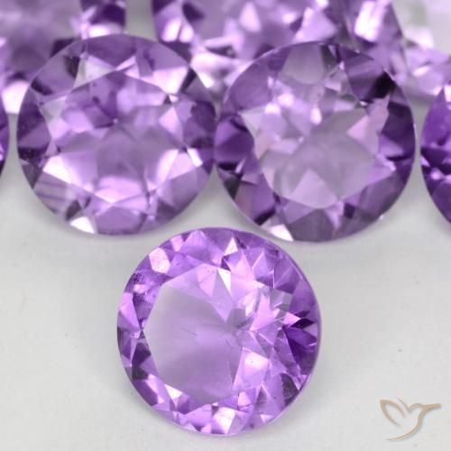 Ametista Viola medio naturale da 1.11 ct, Rotondo, VS