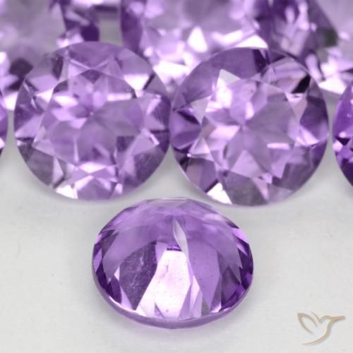 Ametista Viola medio naturale da 1.11 ct, Rotondo, VS